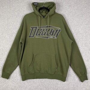 Dixxon Hoodie Mens XL O.D. Green Black Bolt Pullover Fleece Sweatshirt